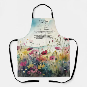 Wildblume "Recipe keepake" Schürze
