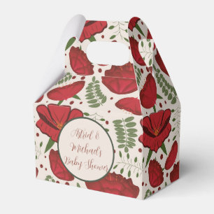 Wildblume Red Poppy Baby Dusche Geschenkschachtel