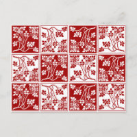 Wildblume Red White Tiled Hübsch Floral Checked