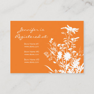 Wildblume-Register-Karte Begleitkarte
