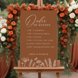 Wildblume Reihenfolge der Veranstaltungen Poster