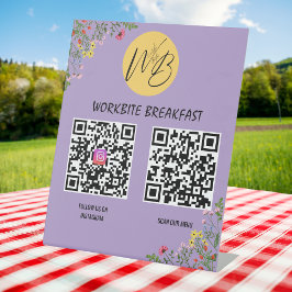 Wildblume Restaurant Menü, Instagram Qr Code Sockelschild