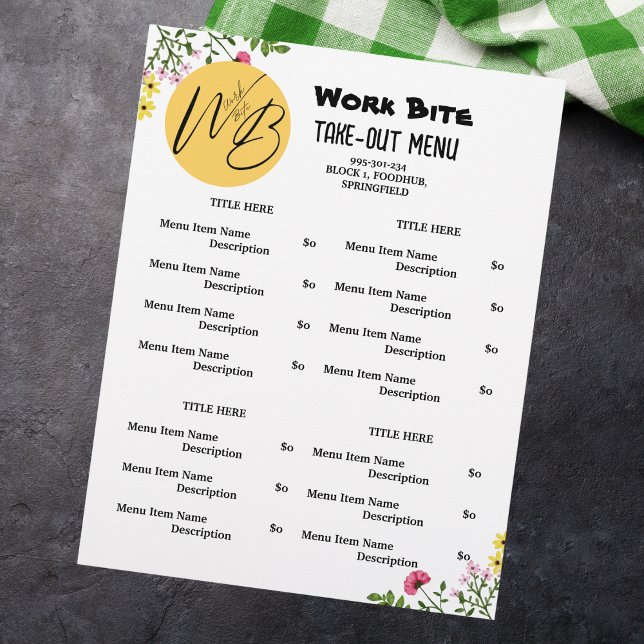 Wildblume Restaurant QR-Code entfernen Flyer (Von Creator hochgeladen)