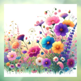 Wildblume Rhapsody Fensteraufkleber