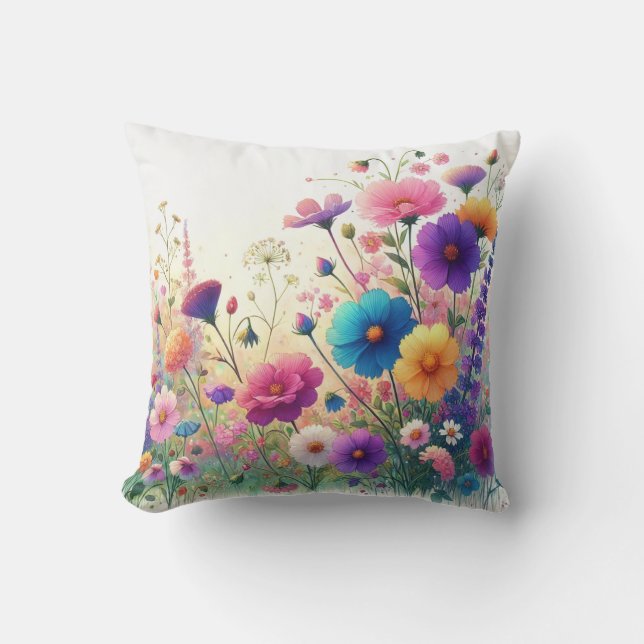 Wildblume Rhapsody Kissen (Vorderseite)