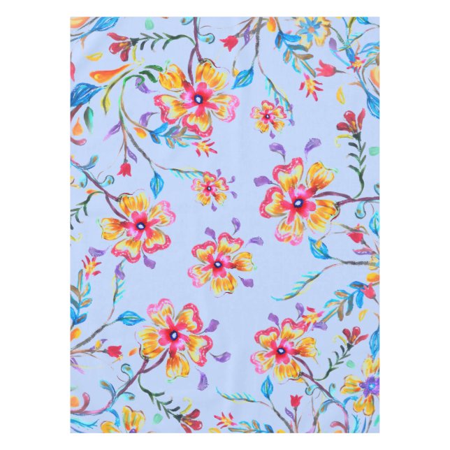 Wildblume Riot 52 Zoll x 70 Zoll Tischdecke (Vorderseite)
