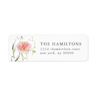 Wildblume Rosa Wasserfarbe Elegante Hochzeit