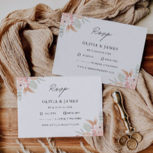 Wildblume RSVP Card Hochzeitvorlage