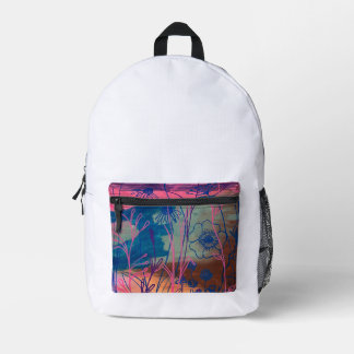 Wildblume-Rucksack Bedruckter Rucksack