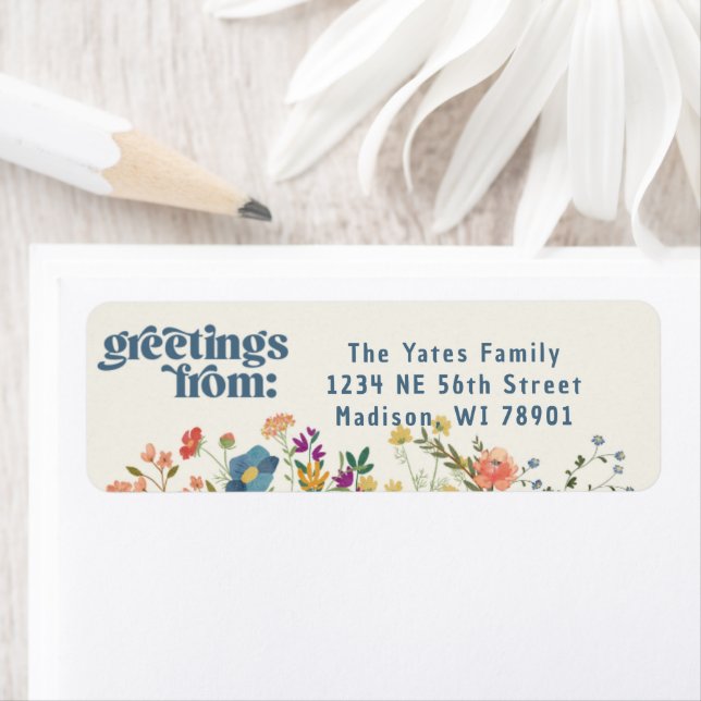 Wildblume-Rücksendeadresse (Insitu)