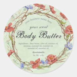 Wildblume Runder Aufkleber