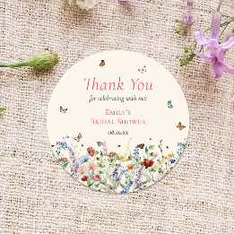 Wildblume Runder Aufkleber