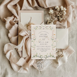 Wildblume Rustic Boho Floral Wedding Einladung