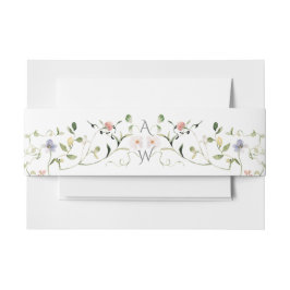 Wildblume Rustic Boho Floral Wedding Einladungsbanderole