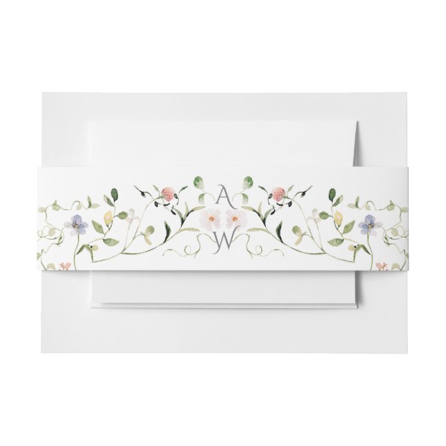 Wildblume Rustic Boho Floral Wedding Einladungsbanderole (Vorderseite Beispiel)