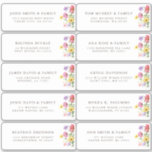 Wildblume Rustic Chic boho Floral Gastadresse Aufkleber<br><div class="desc">Feiern Sie Ihre Liebe mit diesem eleganten, blumengeschmückten Gästebuch-Adress-Aufkleber mit einem charmanten Aquarell-Wild-Blume-Design und einer modernen Kalligraphie. Dieses Design ist perfekt für eine Gartenhochzeit, eine Feier im Freien oder eine rustikale Boho-Feier geeignet und verbindet wunderschöne Blumenelemente mit zeitloser Eleganz. Ideal für Hochzeiten im Sommer oder Frühling, das lebendige botanische Kunstwerk...</div>