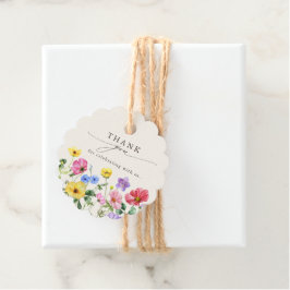Wildblume Rustic Chic Floral Boho Country Wedding Geschenkanhänger