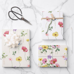 Wildblume Rustic Chic Floral Boho Country Wedding Geschenkpapier Set