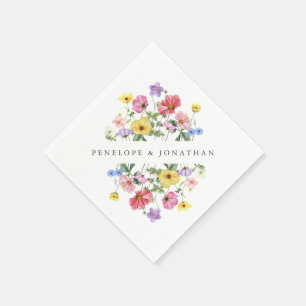 Wildblume Rustic Chic Floral Boho Country Wedding Serviette