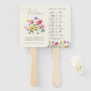 Wildblume Rustic Chic Floral Hochzeitzeitzeitschri Fächer