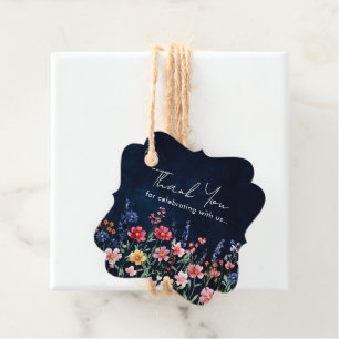 Wildblume Rustic Country Boho Floral Vielen Dank Geschenkanhänger
