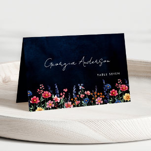 Wildblume Rustic Country Guest Name Platzkarte Tischnummer