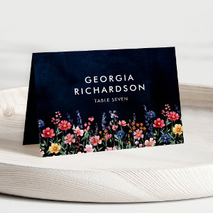 Wildblume Rustic Country Guest Name Platzkarte Tischnummer