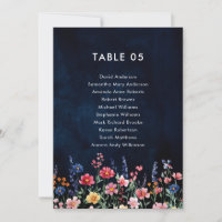 Wildblume Rustikale Boho Sitzkarte