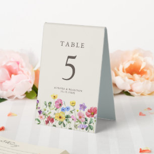 Wildblume Rustikale Chic Floral Boho Ländernummer Tischaufsteller