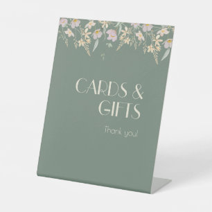 Wildblume Sage Deko Hochzeitskarten und Geschenke Sockelschild