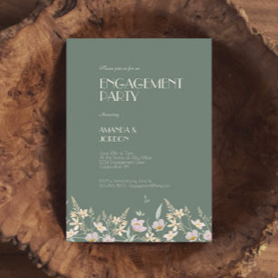 Wildblume Sage Deko Wedding Engagement Party Einladung