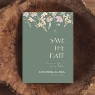 Wildblume Sage Deko Wedding Save the Date