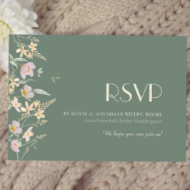 Wildblume Sage Deko Wedding Website UAWG RSVP Karte
