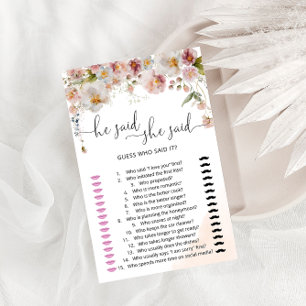 Wildblume, sagte er, sie sagte Brautparty Game