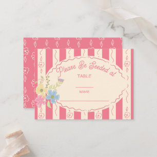 Wildblume Samenpackung Hochzeit Tischnummer Name Platzkarte