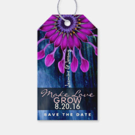 Wildblume Save the Date Tags Geschenkanhänger