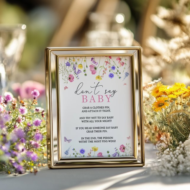 Wildblume Say Baby Game Sign Game Poster (Von Creator hochgeladen)