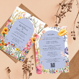 Wildblume schicke Blumenstrauß Details zur Hochzei Einladung