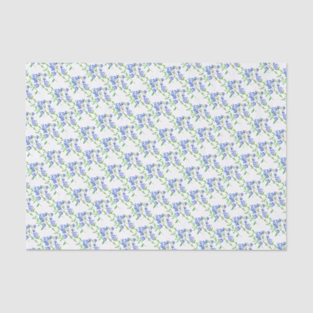 Wildblume Schnellblau-grünes Weißtafelpapier Seidenpapier (Vorderseite)