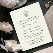 Wildblume Schwarz-Weiß-Hochzeit