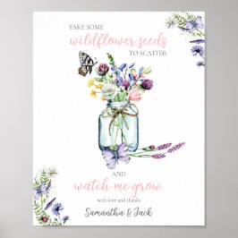Wildblume Seed Station Butterfly Mason Jar Poster