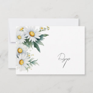 Wildblume serviert uAwg mit Speisen RSVP Karte