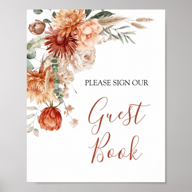 Wildblume sinkt in Liebe Baby Showbook Poster (Vorne)