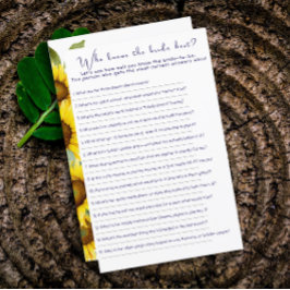 Wildblume Sonnenblumen Brautparty Party