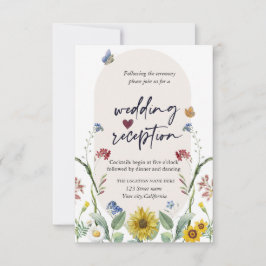 Wildblume Sonnenblumen Schmetterlinge Empfang Einladung