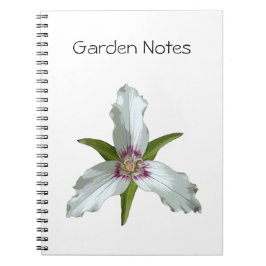 Wildblume-Spiral-Notebook aus poliertem Trillium Notizblock