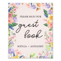 Wildblume Spring Bitte Unterschreiben Sie unser Gä