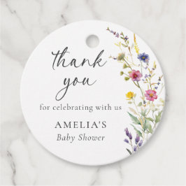 Wildblume Spring Floral Baby Dusche Vielen Dank Geschenkanhänger