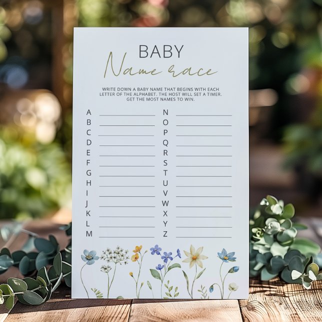 Wildblume Spring Floral Baby Name Race Game (Von Creator hochgeladen)