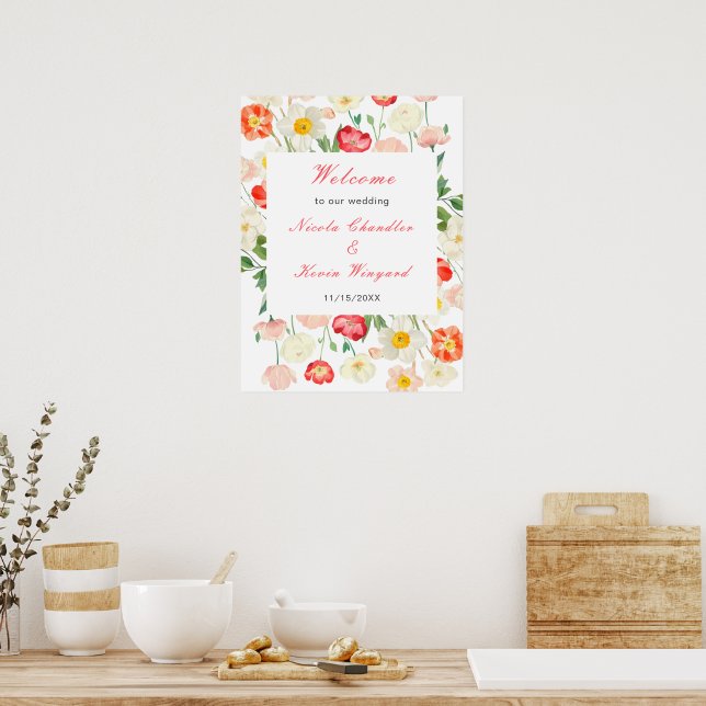 Wildblume Spring Floral Poster (Küche)